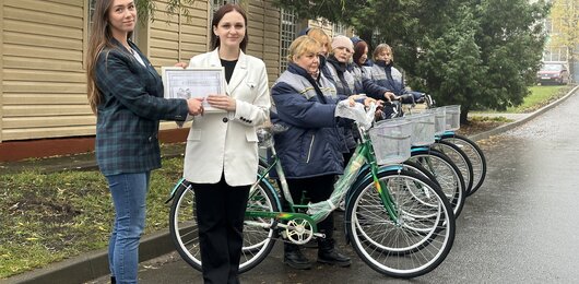 В конце октября ООО «ДОРЭЛЕКТРОМАШ» приобрел 6 велосипедов STELS для государственного учреждения  «Смолевичский территориальный центр социального обслуживания населения».